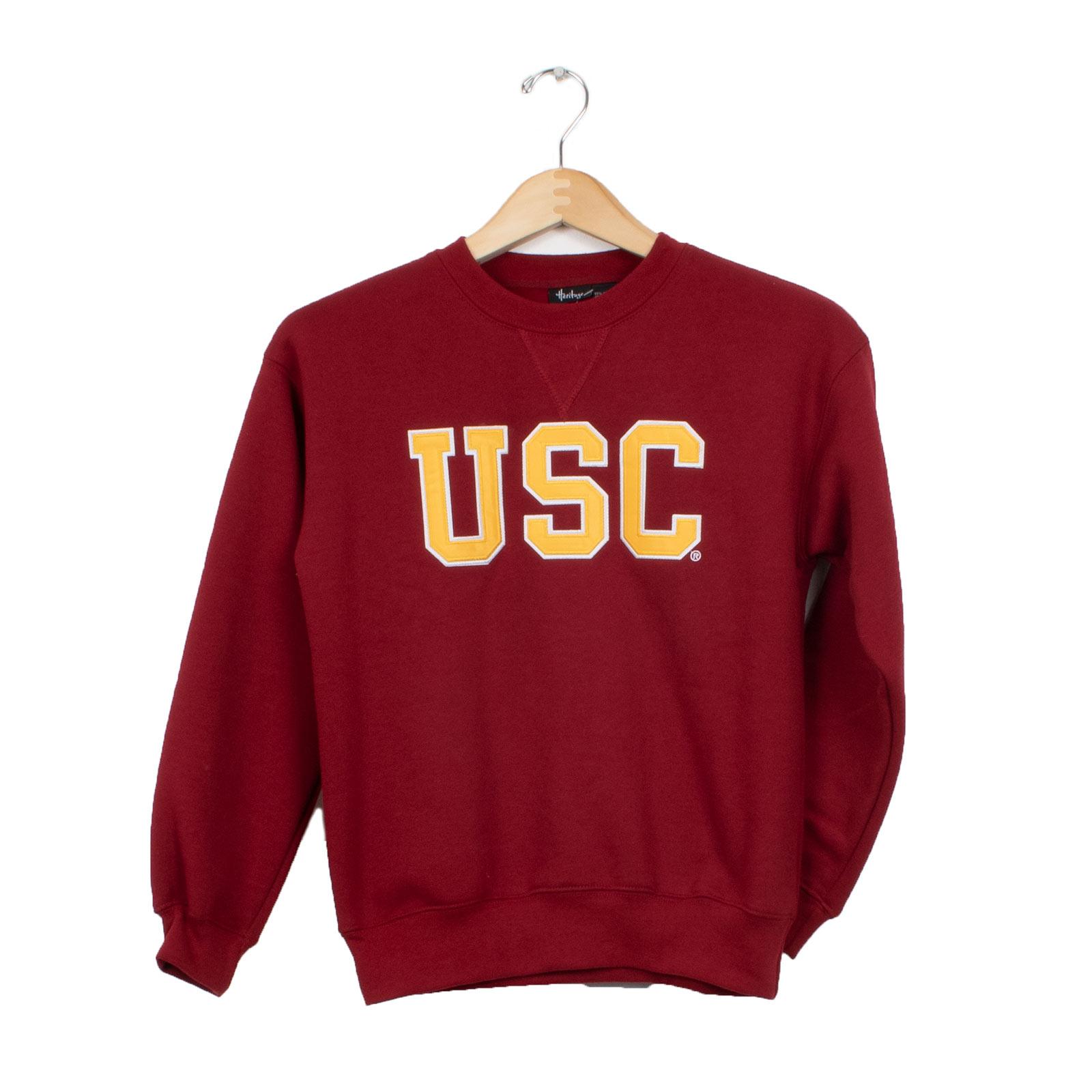 USC Trojan Basics Youth Heritage Tackle Twill Sweatshirt | USC 