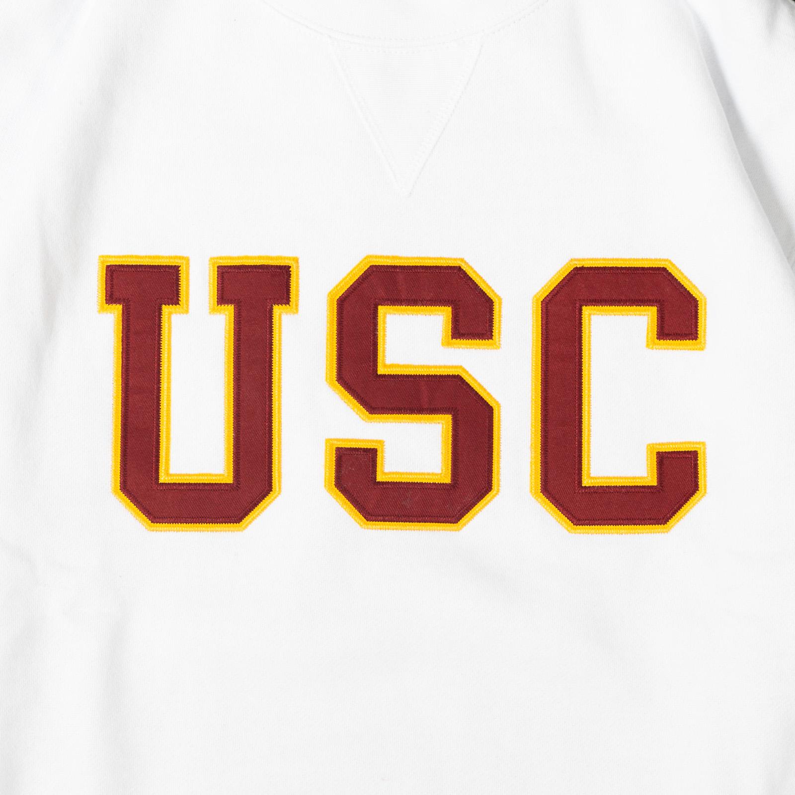 USC Trojan Basics Heritage White Tackle Twill Fleece Sweatshirt | USC  Bookstores