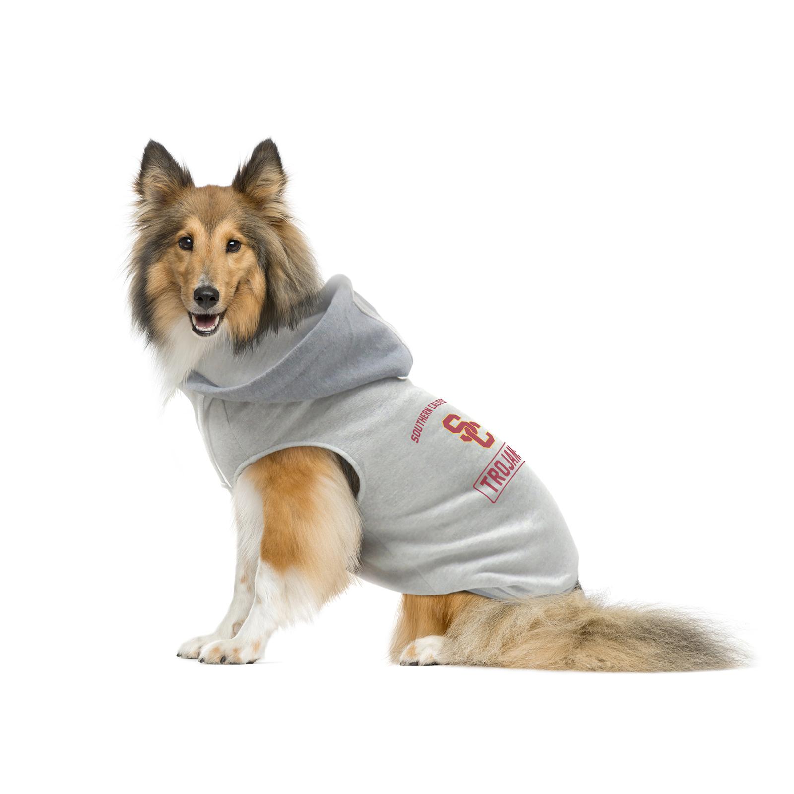 USC Trojans Gray SC Interlock Pet Hoodie