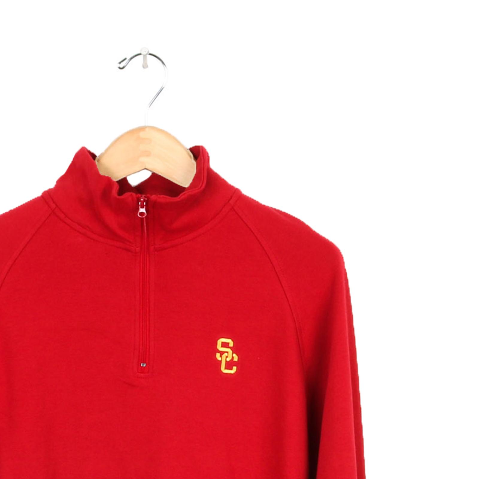 USC Trojan Basics SC Interlock Half Zip Pullover USC Bookstores