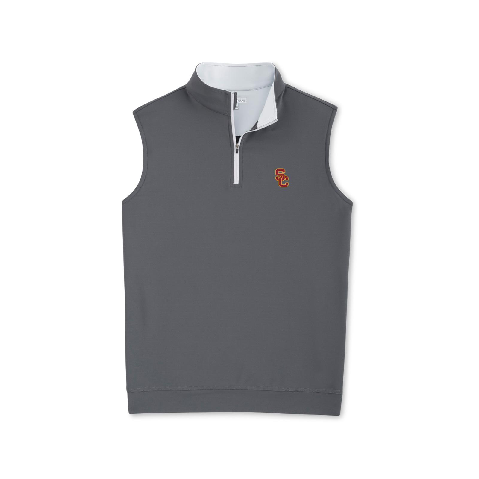 USC Trojans SC Interlock Galway Quarter Zip Vest | USC Bookstores