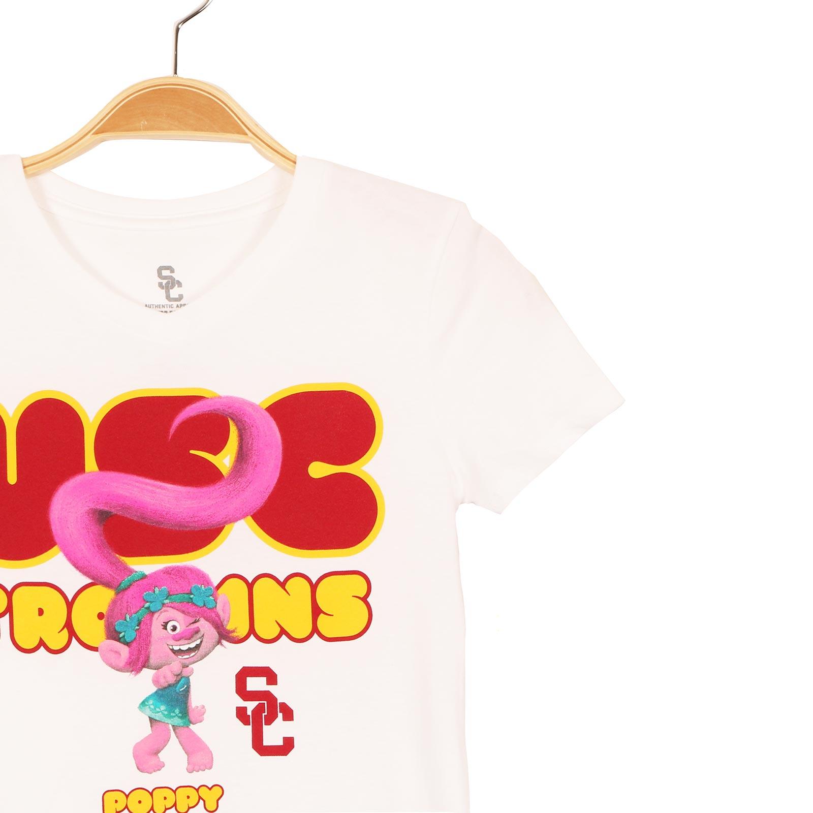 T-shirt Fille F&F 9-10 Ans Beige Mélange Coton – Trolls (Très Bon État)