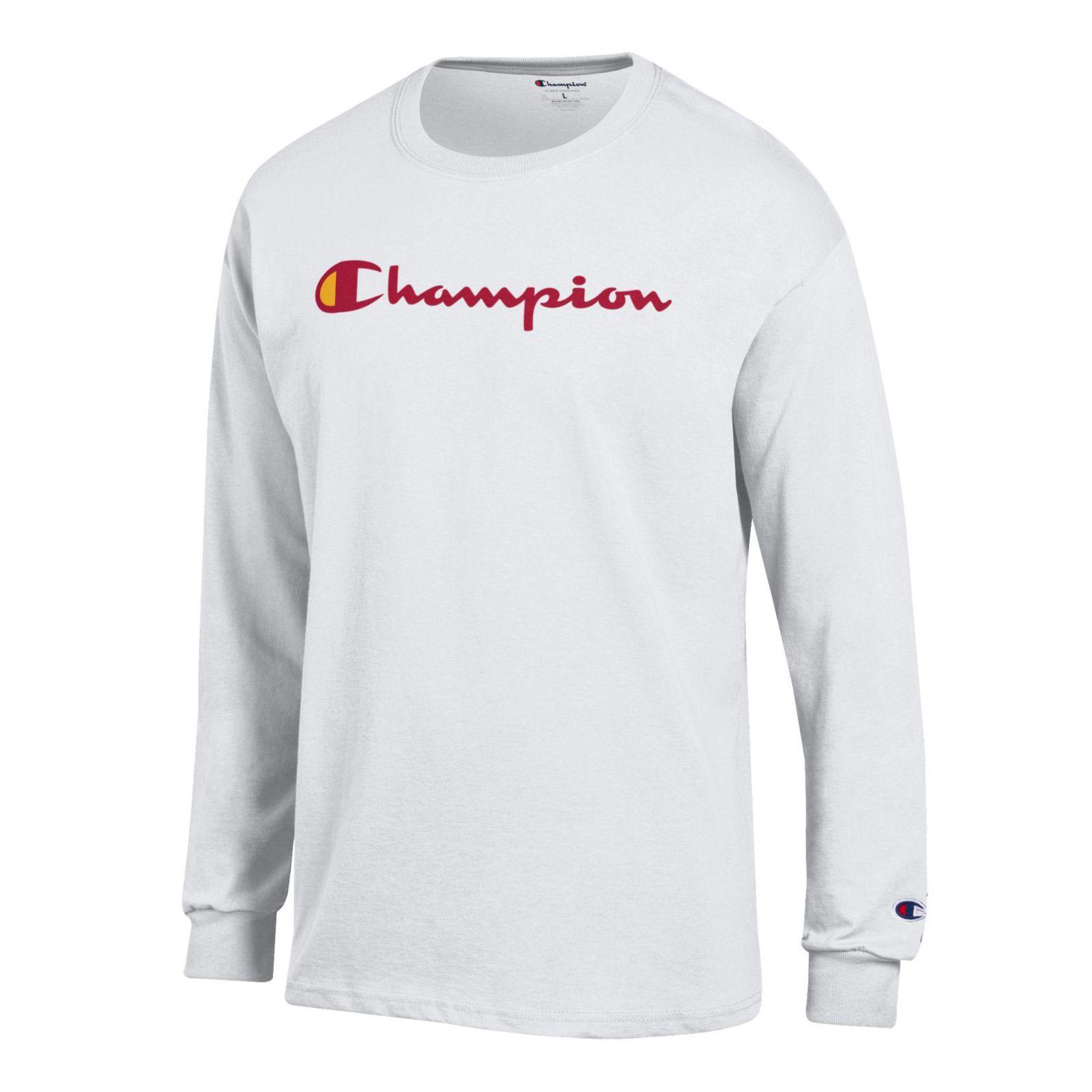 USC Trojans Men's Champion White Script Jersey Long Sleeve T-Shirt