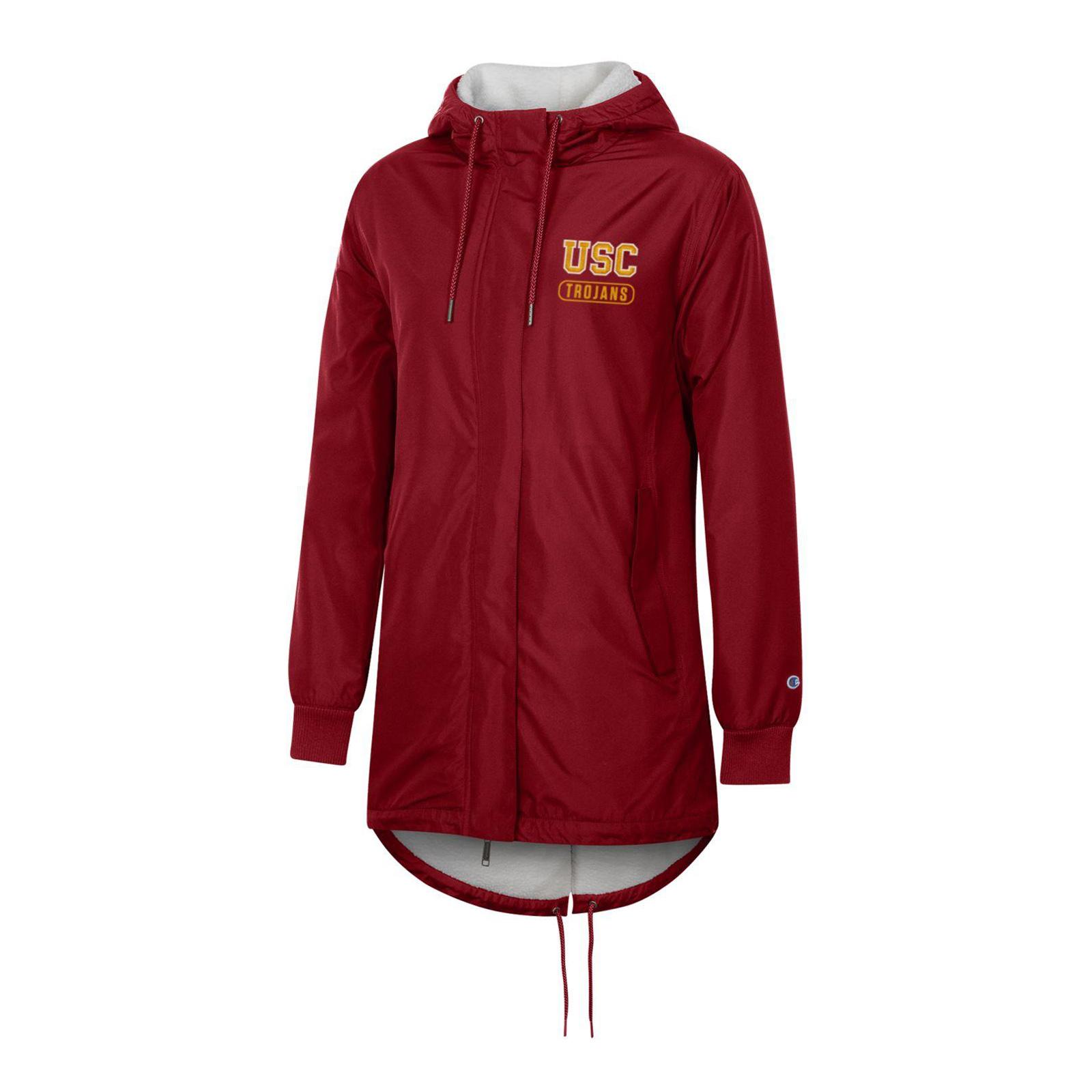 USC Trojans Women's Champion Cardinal Sherpa Lined Stadium Jacket