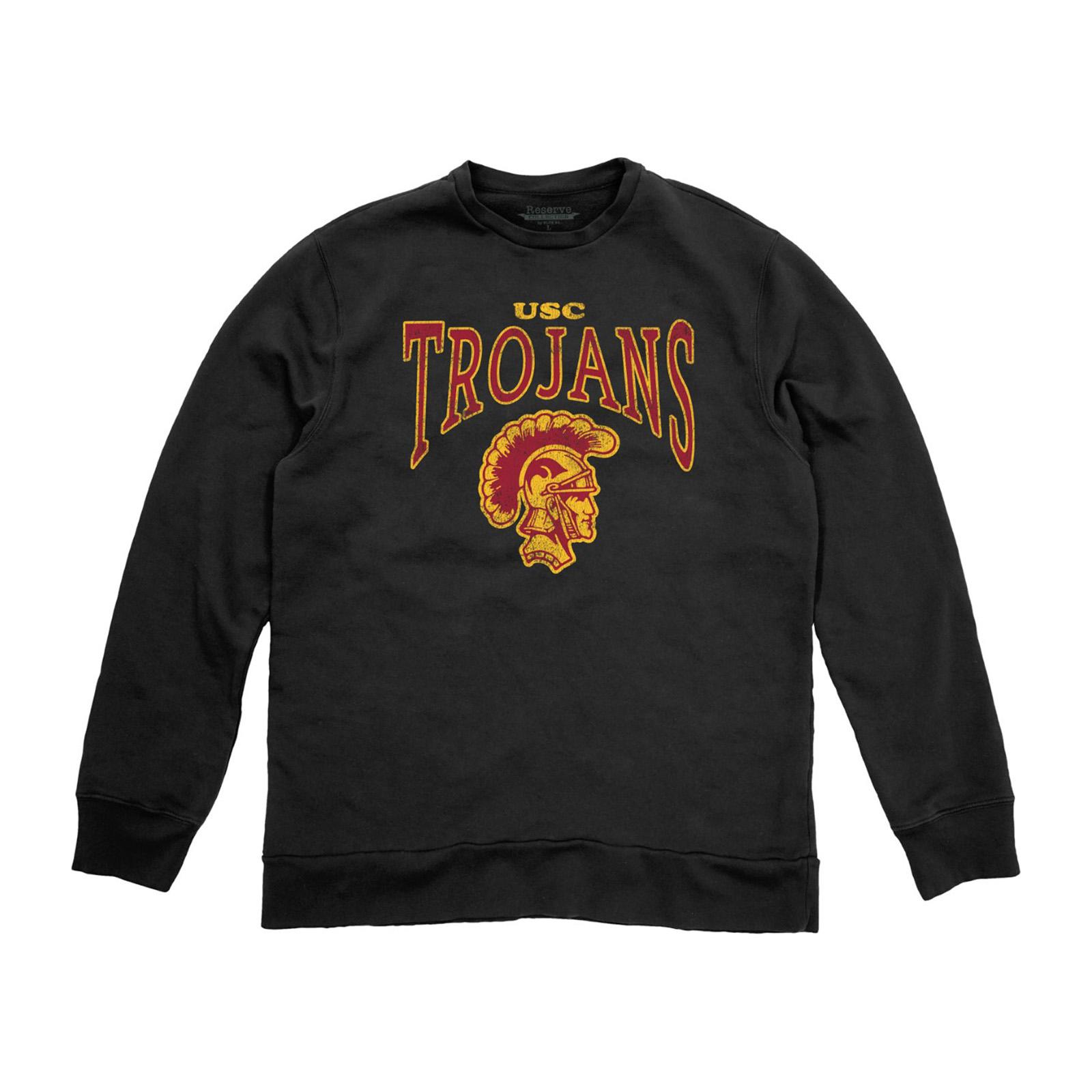 USC Trojans Men's Black Vintage Joans Arc Vintage Fleece Crew Neck