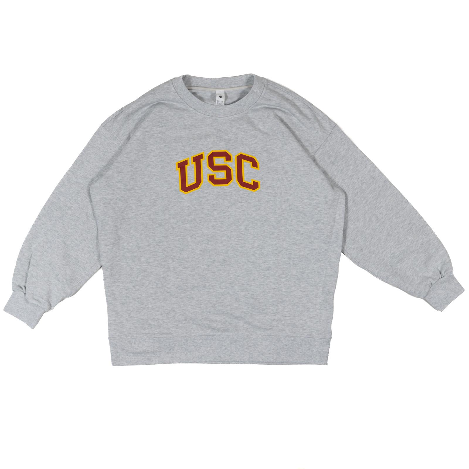 USC Trojans Women's lululemon Heather Gray Perfectly Oversized Crew ...