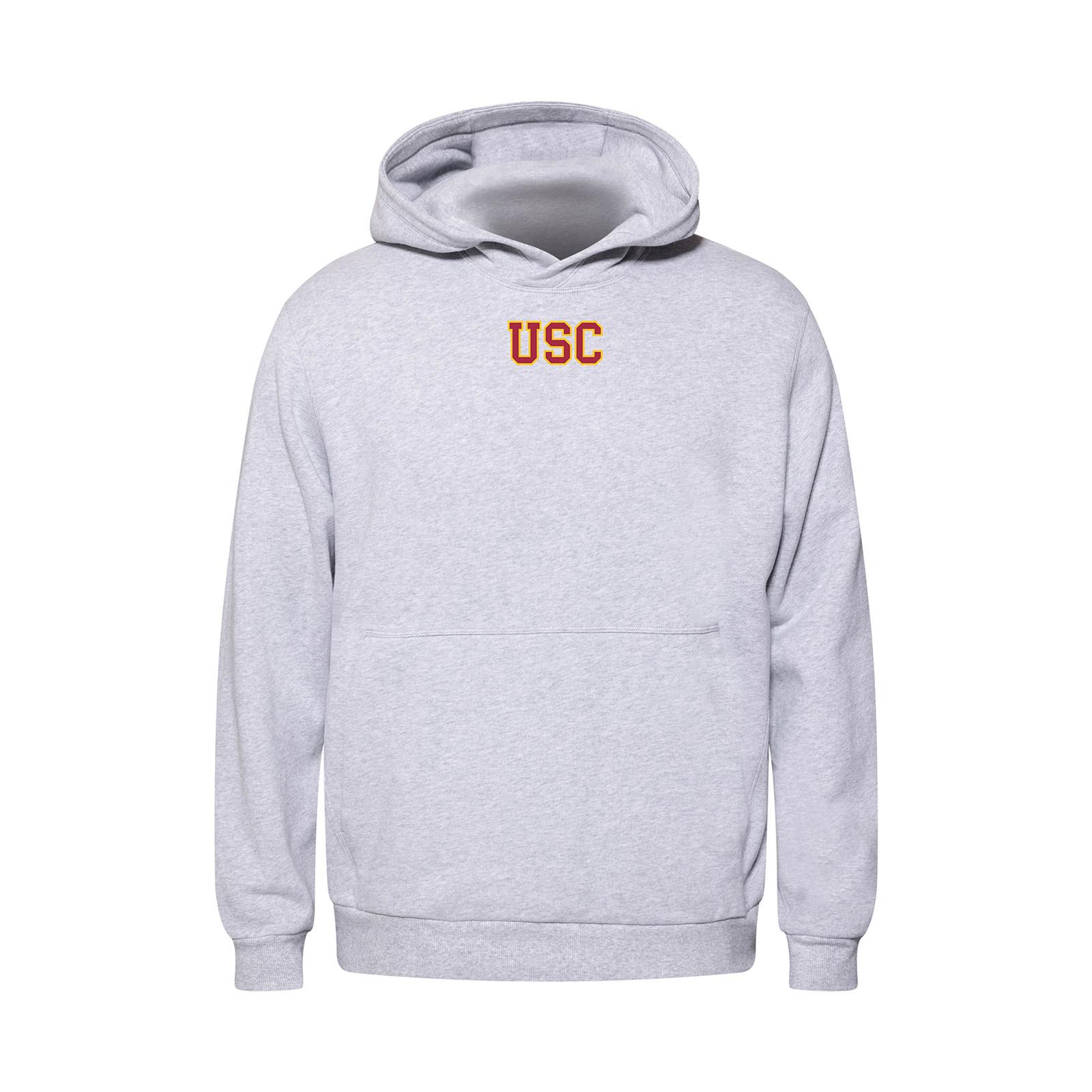 USC Trojans Men's lululemon Gray Steady State Fleece Pullover Hoodie ...