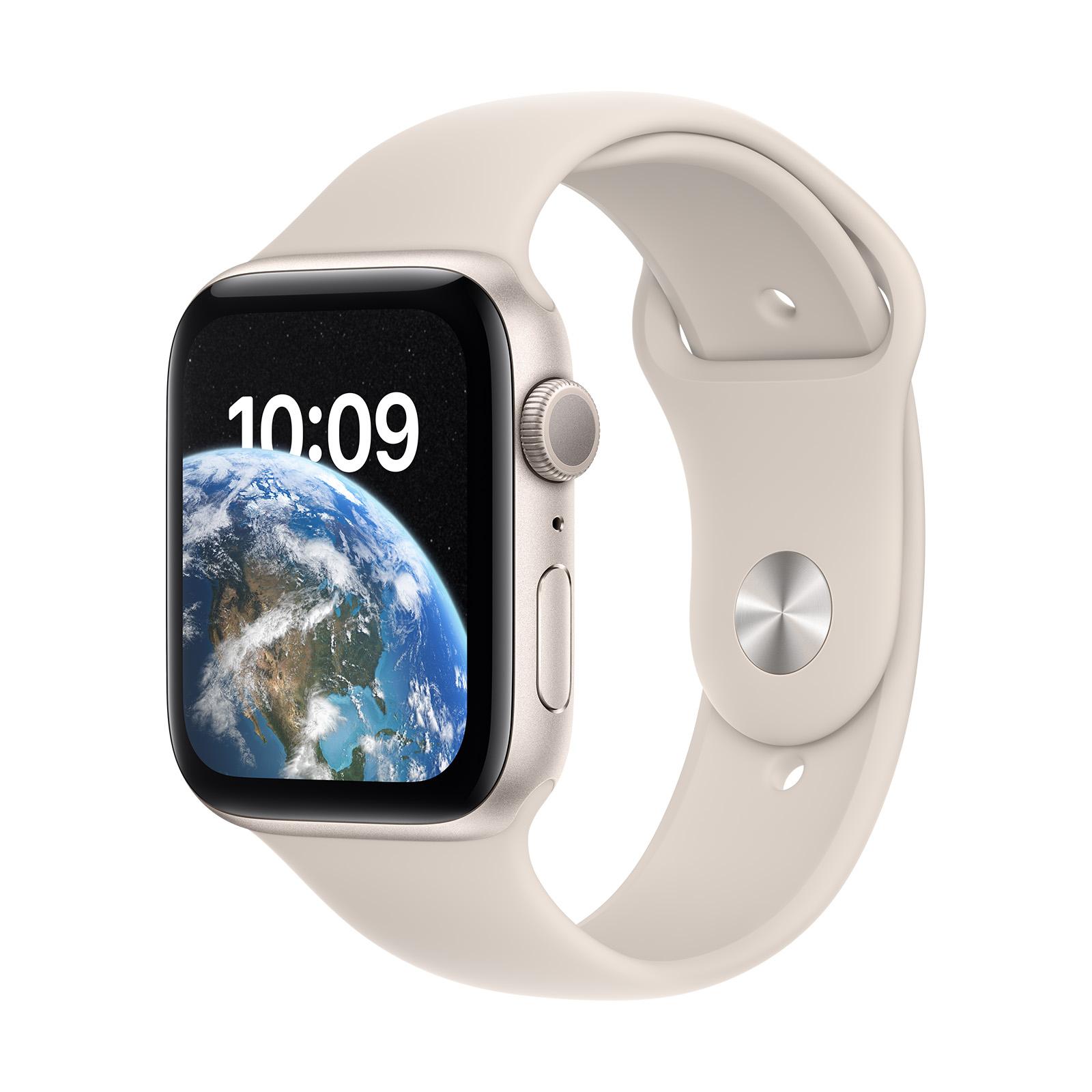 Apple Watch SE GPS, 44mm Starlight Aluminum Case with Starlight