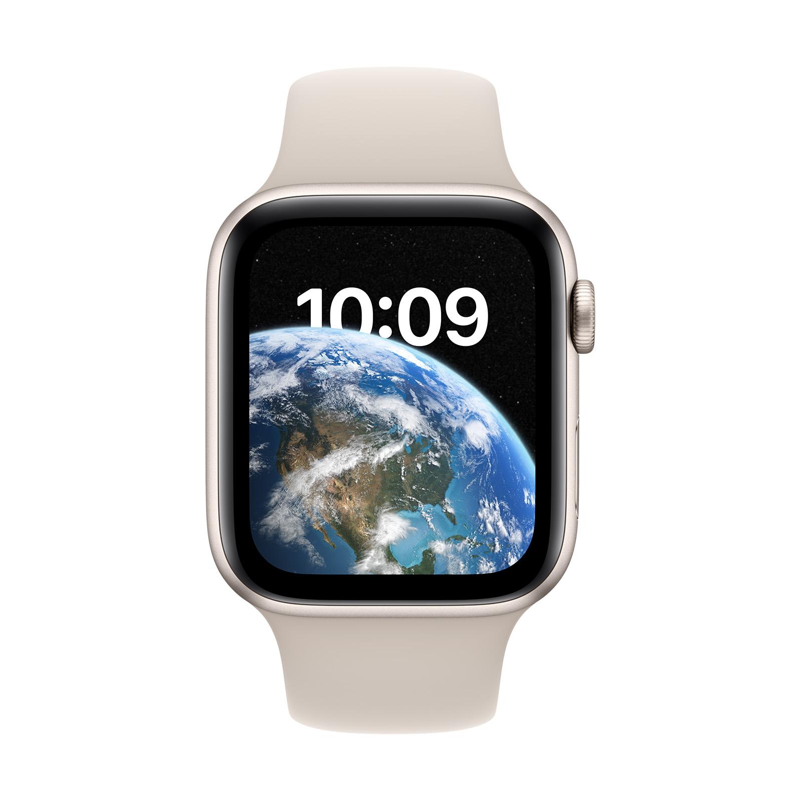 Apple Watch SE GPS, 44mm Starlight Aluminum Case with Starlight