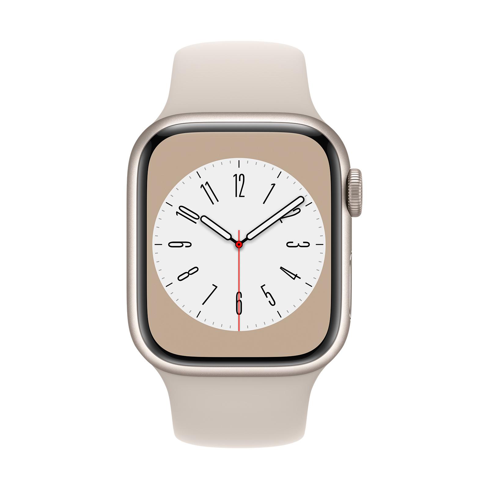 Apple Watch Series 8 GPS, 41mm Starlight Aluminum Case with 