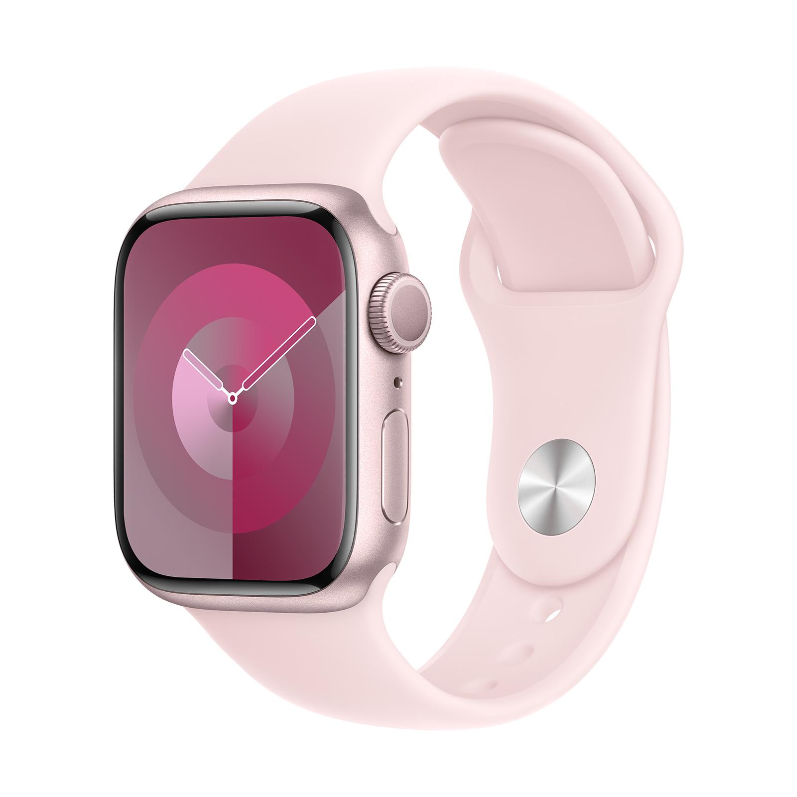 Apple Watch Series 9 GPS 41mm Pink Aluminum Case with Light Pink 