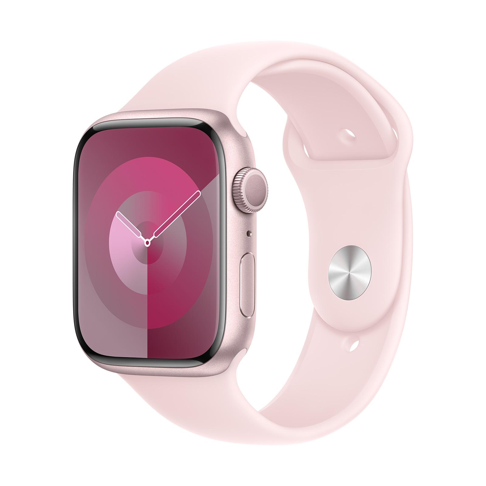 Apple Watch Series 9 GPS 45mm Pink Aluminum Case with Light Pink 
