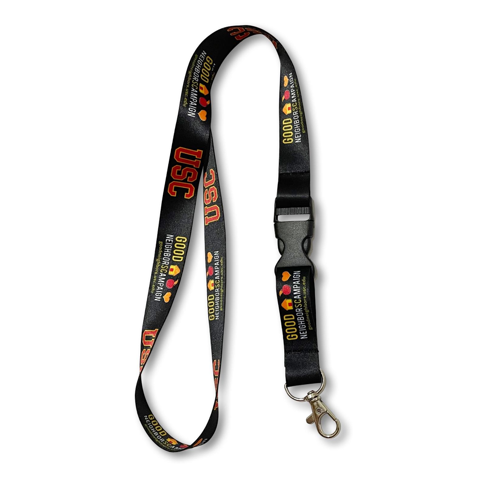 Aminco NCAA USC Trojans Team Lanyard - Black, 24-Inch With Detachable Clip - View #8