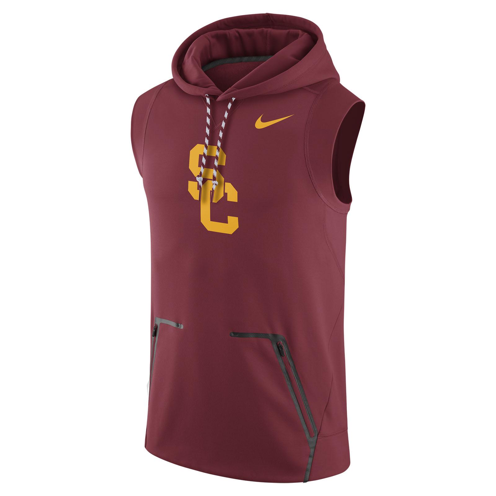 USC Trojans Men's Nike Cardinal Therma-Fit Sleeveless Hoodie | USC ...