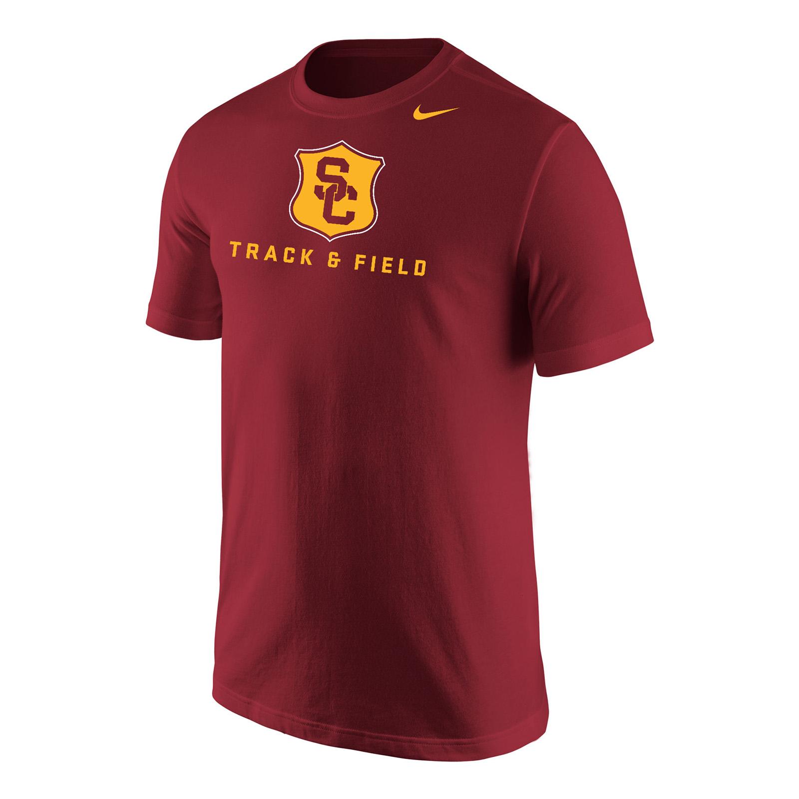 USC Trojans Nike Cardinal SC Interlock Track/Field Core Cotton T-Shirt ...