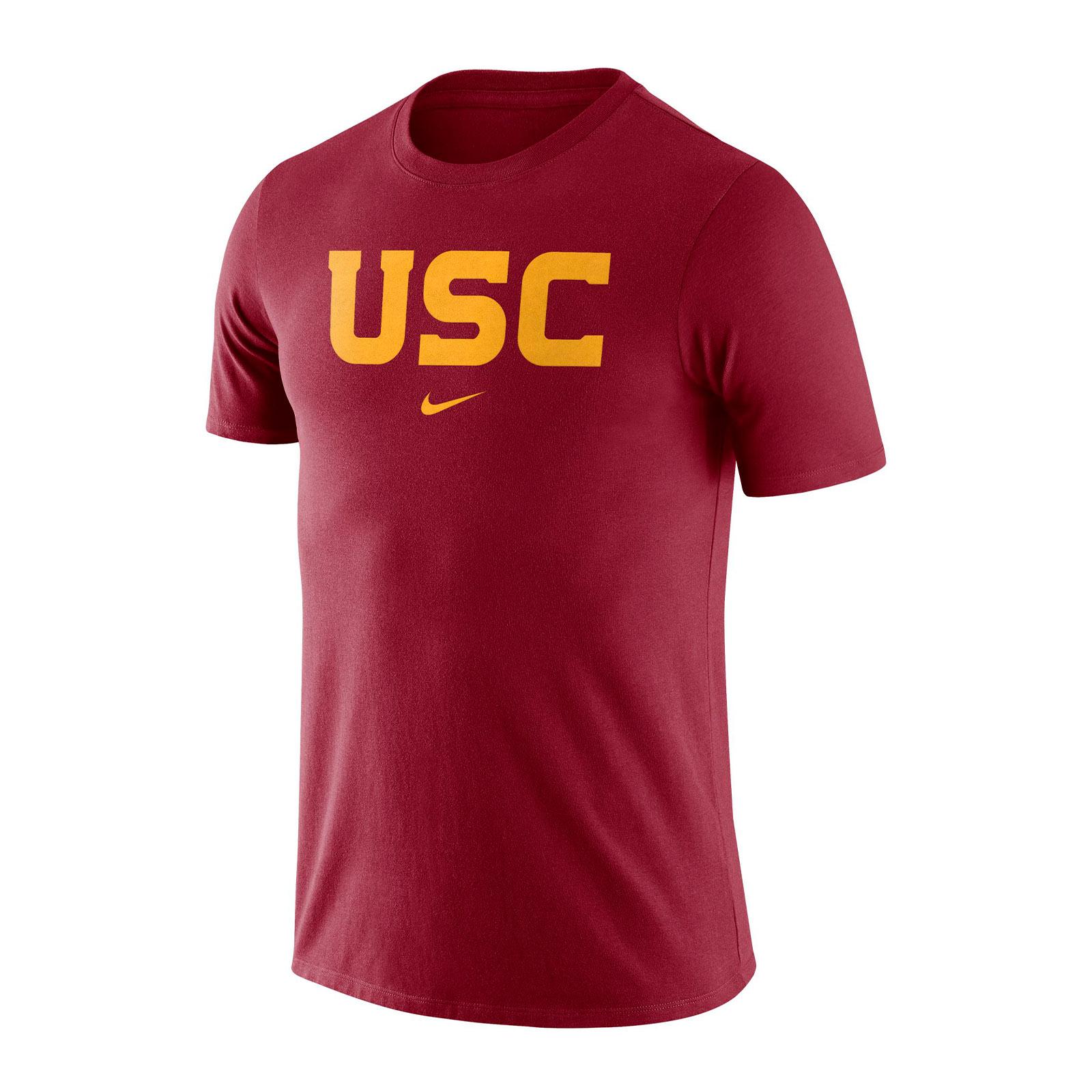 USC Trojans Men's Nike Cardinal Essential Wordmark T-Shirt | USC Bookstores