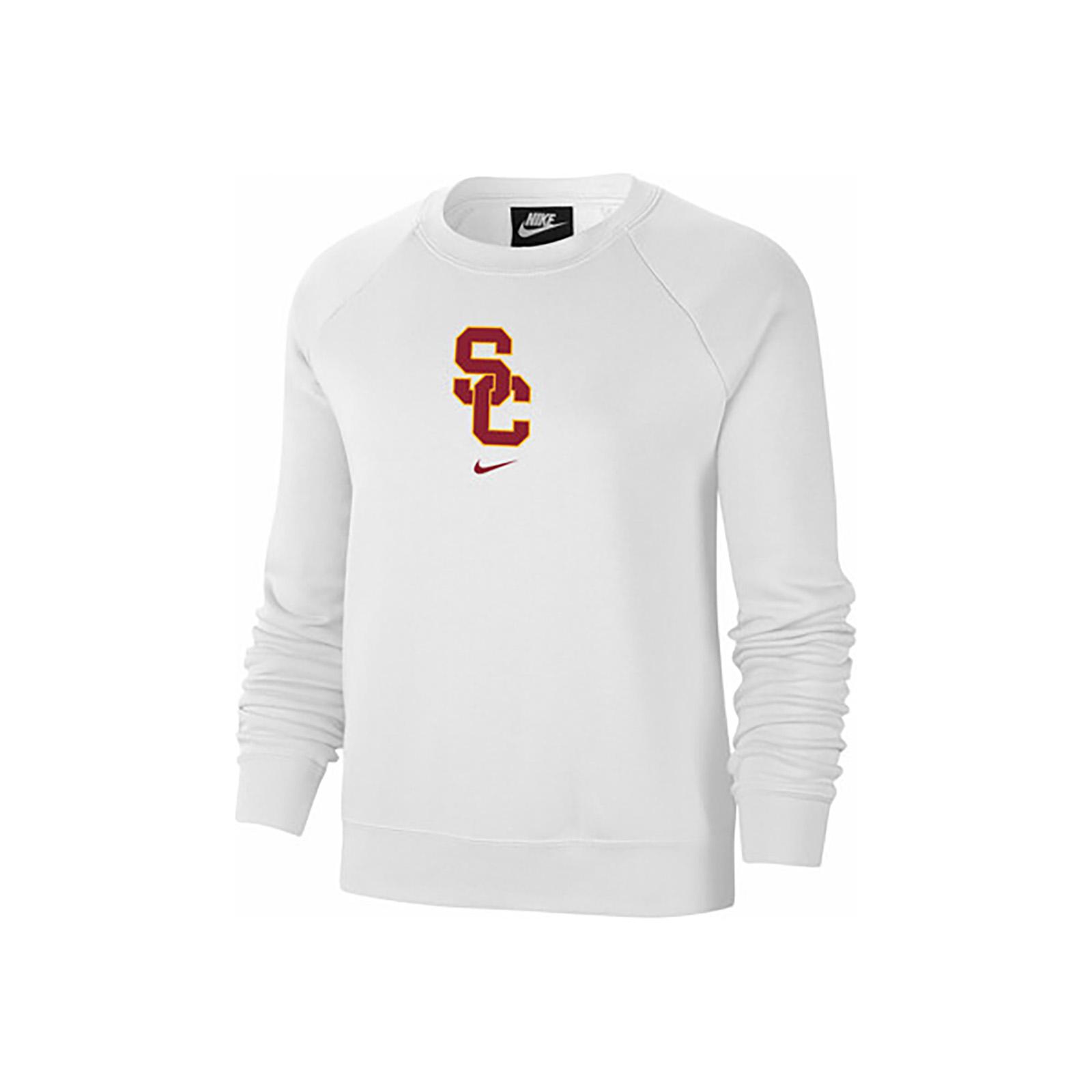 USC Trojans Women's Nike White SC Interlock Varsity Crew Neck ...