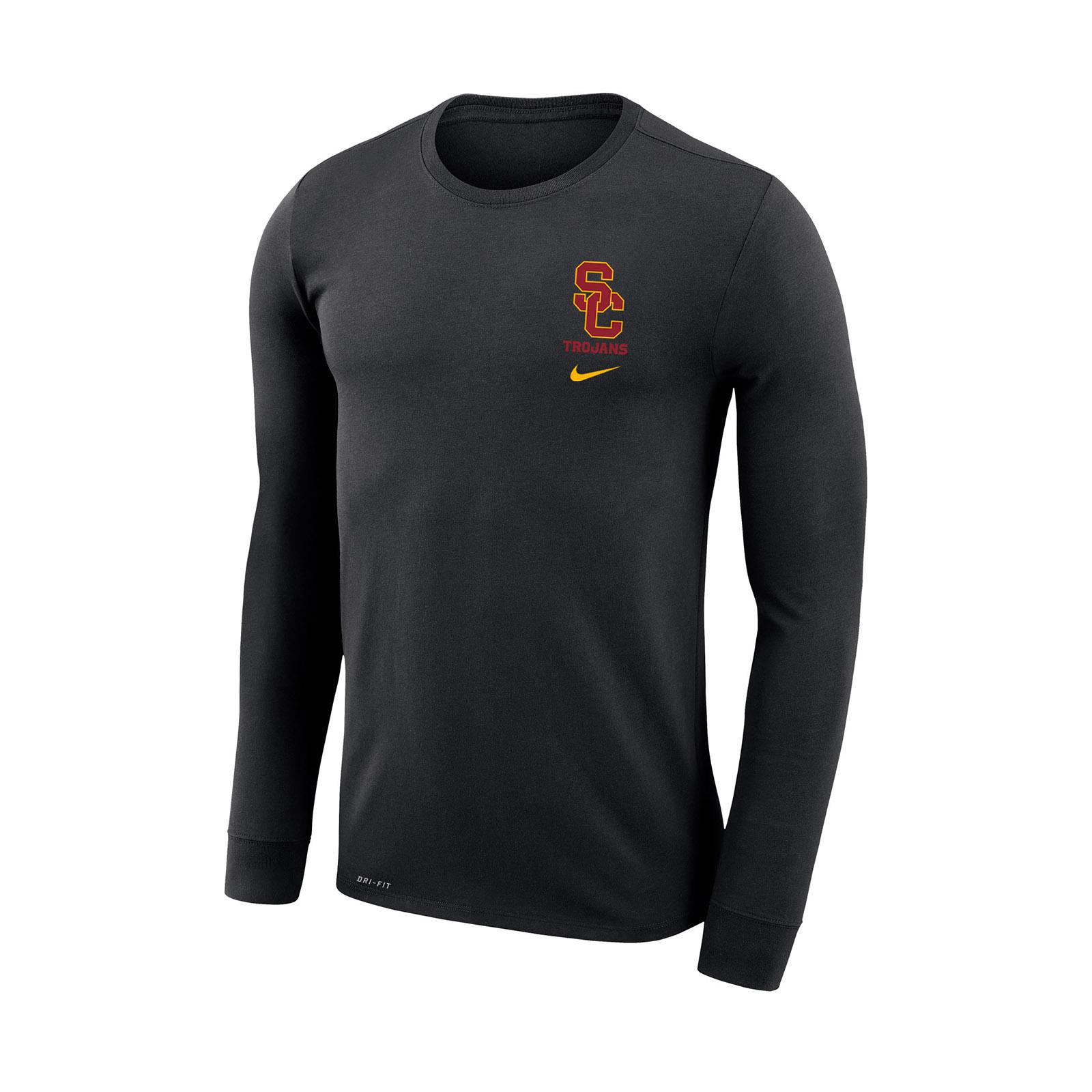 USC Trojans Men's Nike Black SC Interlock Dri-FIT Legend Long Sleeve T ...