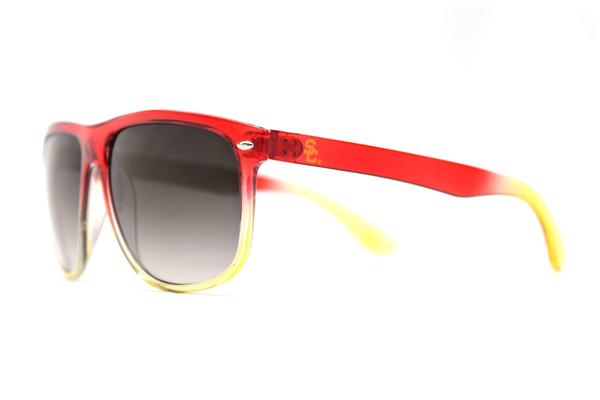 One Size NCAA USC Trojans USC-3 Cardinal Front Temple Cardinal Gold Lens Sunglasses 