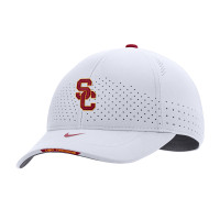 USC Trojans Nike White SC Interlock Sideline C99 Swoosh Flex Hat
