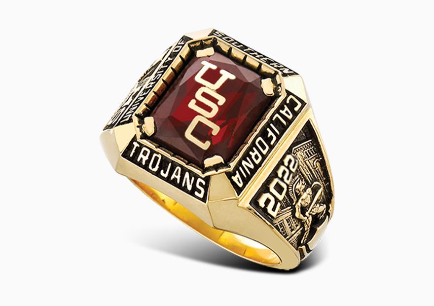 red and gold USC ring