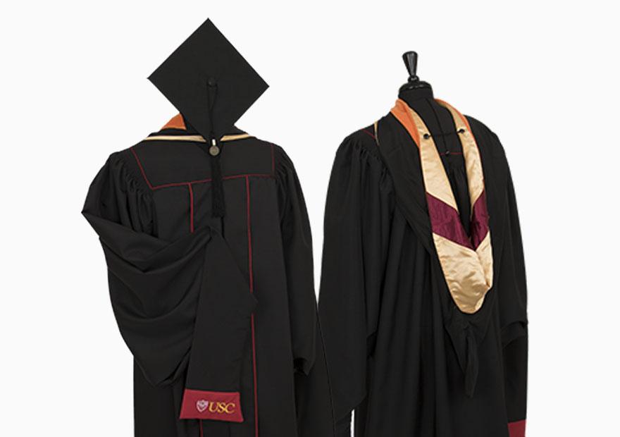 Cap And Gown USC Rossier Commencement